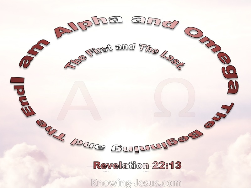 Revelation 22:13 Jesus Said I Am Alpha And Omega (pink)